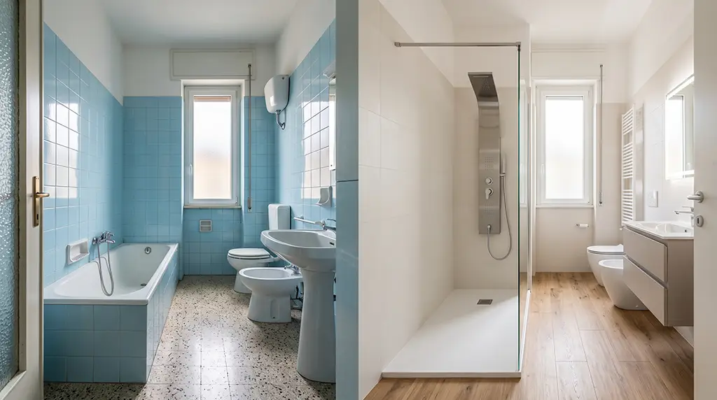 Ristrutturazione bagno classico elegante Pozzo Strada