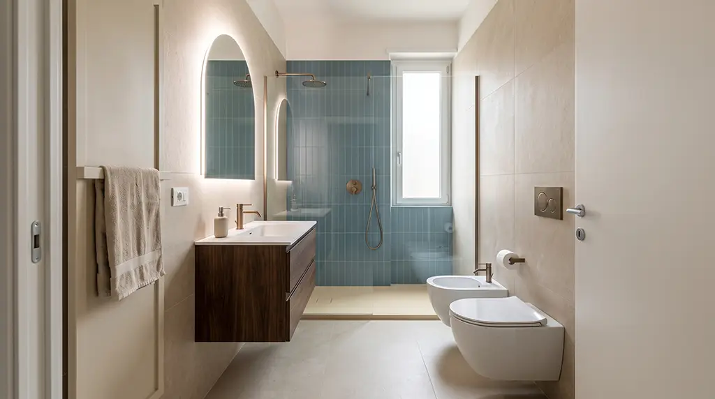 Rinnovamento bagno moderno Torino Crocetta